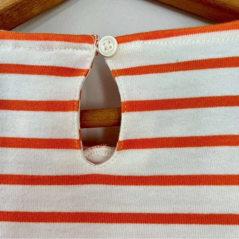 Gymboree Top Orange Stripes Bows 8 Cotton Halloween October
